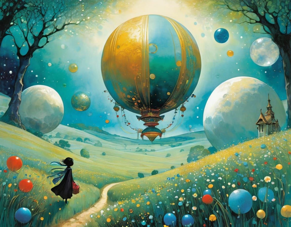 Bug Creature Piloting Rocket Ship in Space