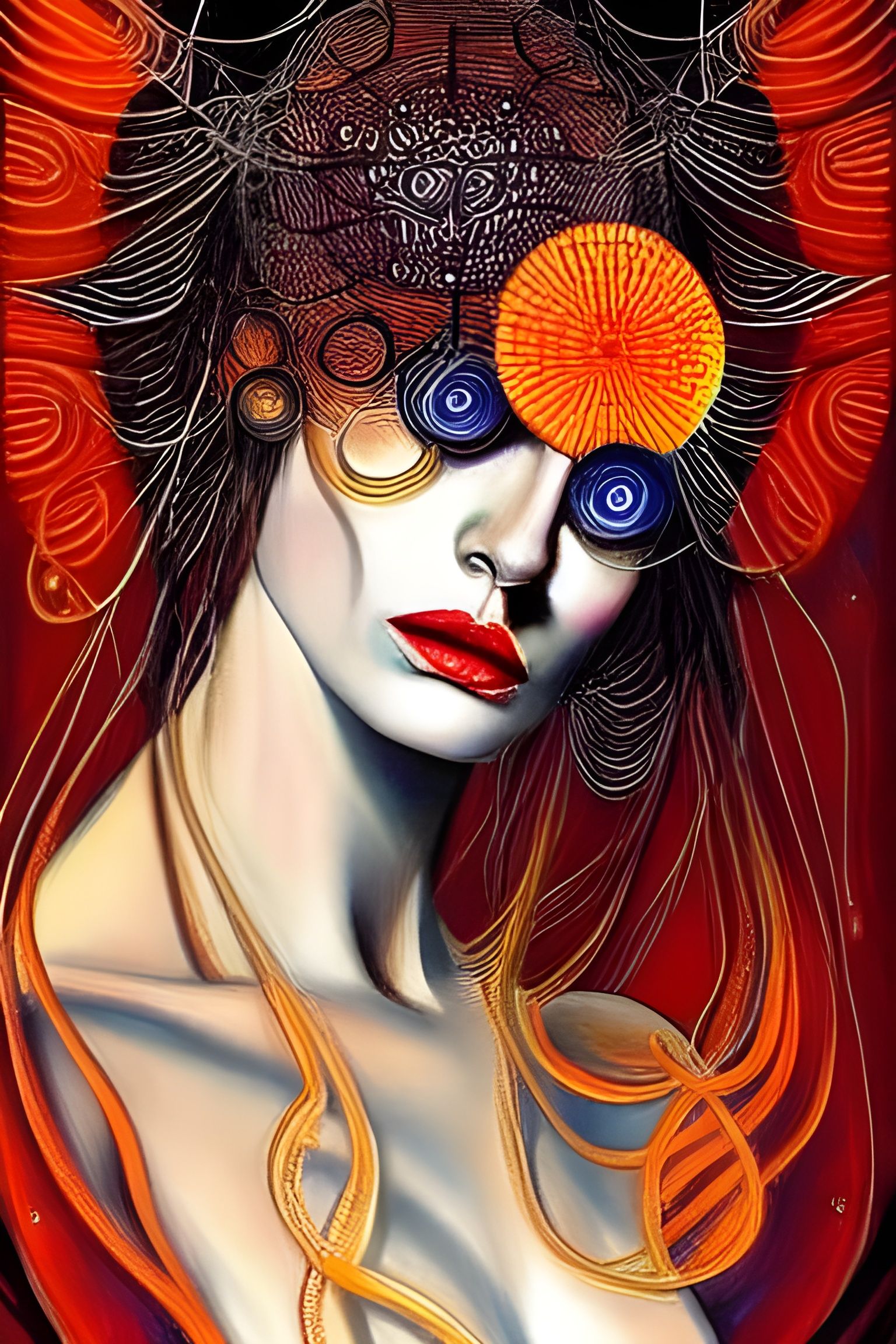 Surreal Salome Painting Inspired by Dystopian Visions