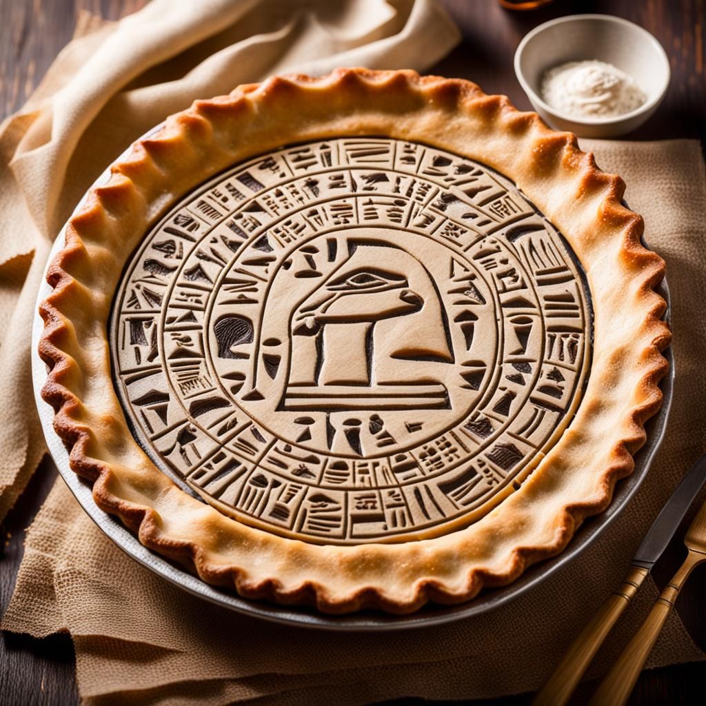 Egyptian Hieroglyph Pie: Professional Photography