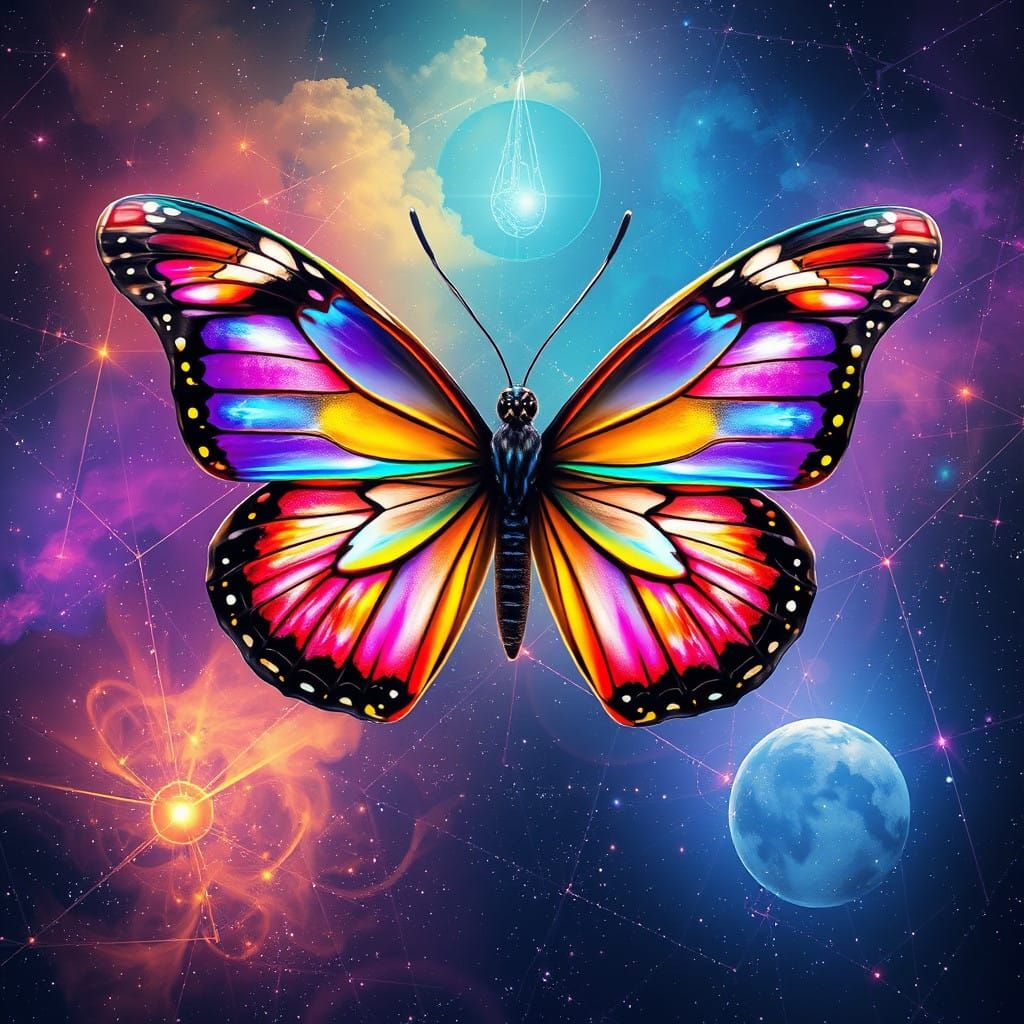 Vibrant Butterfly in Cosmic Holographic Realms