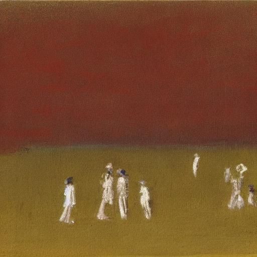 Vampire Umpire on Moonlit Pitch in Impressionist Style