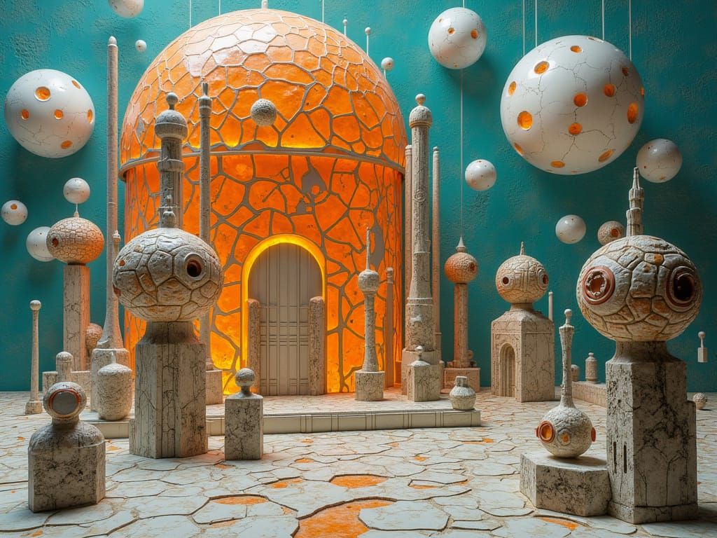 Diatomaceous Modernism Inflatable Ceramic Earthly Whirlingto...