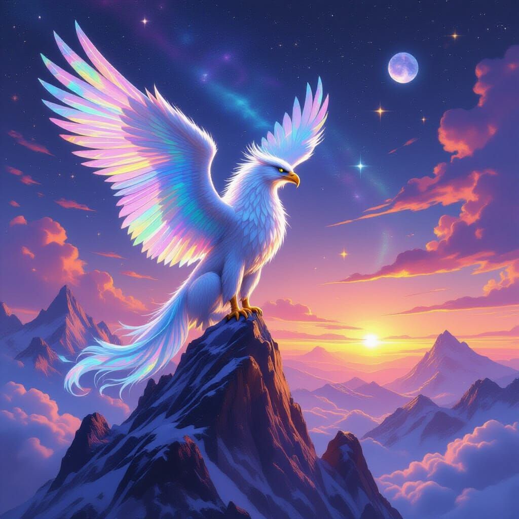 Griffin with Nebula Wings on Crystal Mountain