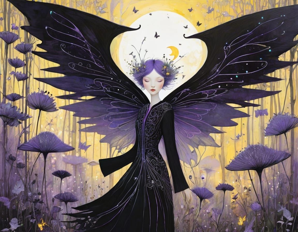 Lavender Fairies Dance Under Starlight