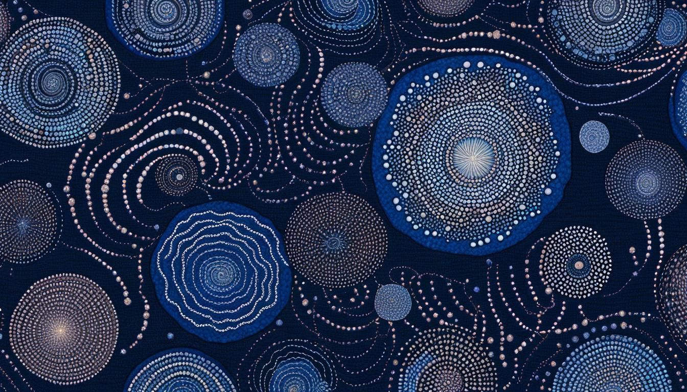 Aboriginal Batik Stars in Cosmic Formation