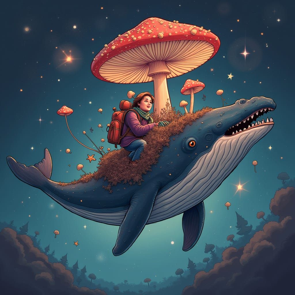 Intergalactic Whale Rider: A Cosmic Journey
