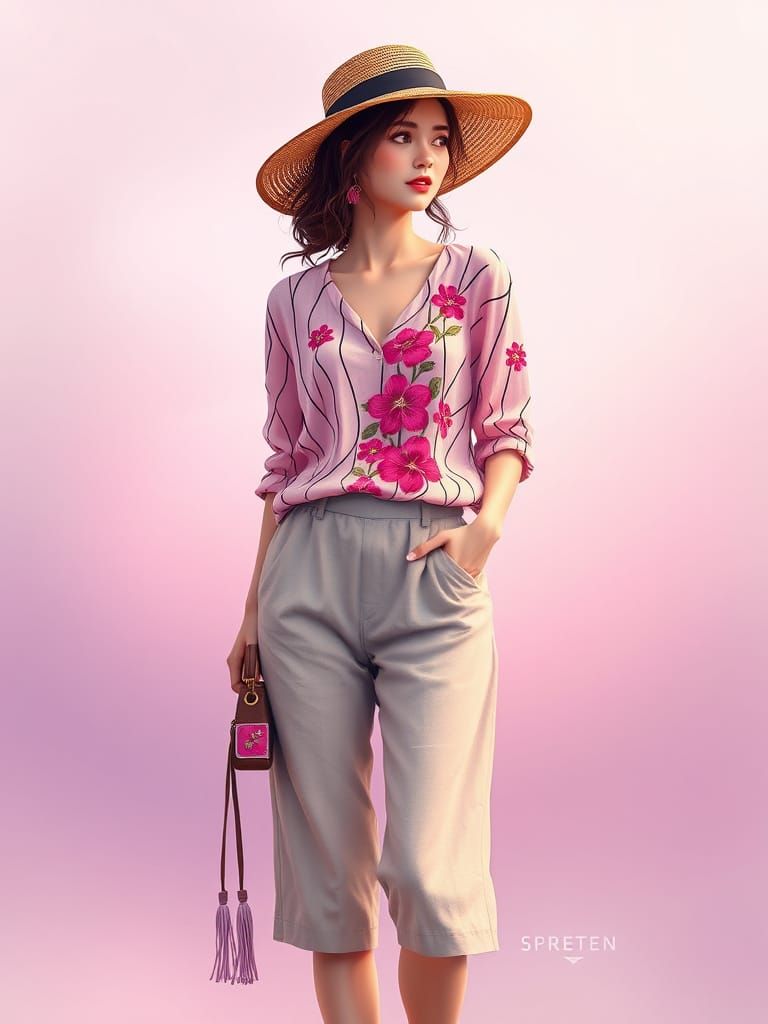 Ethereal Fantasy Fashion Illustration in Unreal Engine 5 Sty...