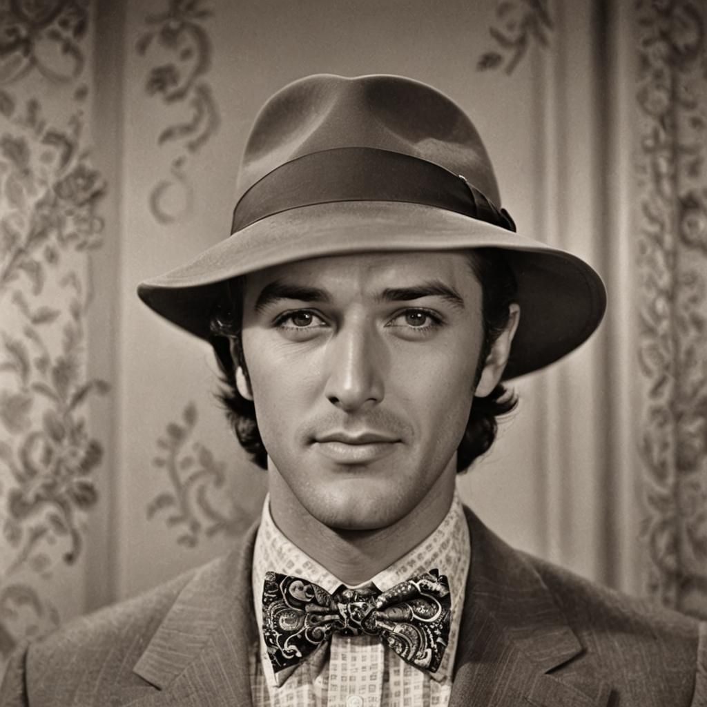 Rock Hudson - 1940s black and white portrait