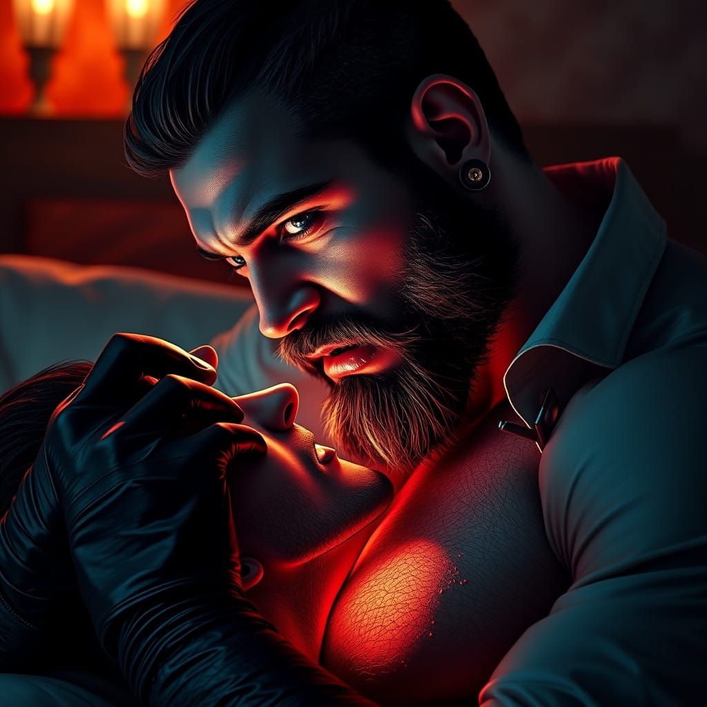 Mysterious Vampire Moment in Dark Fantasy