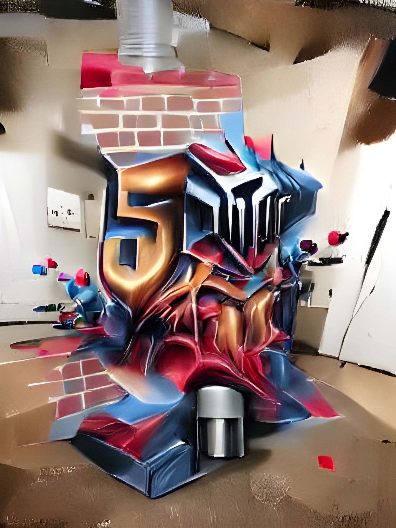 Optimus Prime as Odeith-Style 3D Graffiti