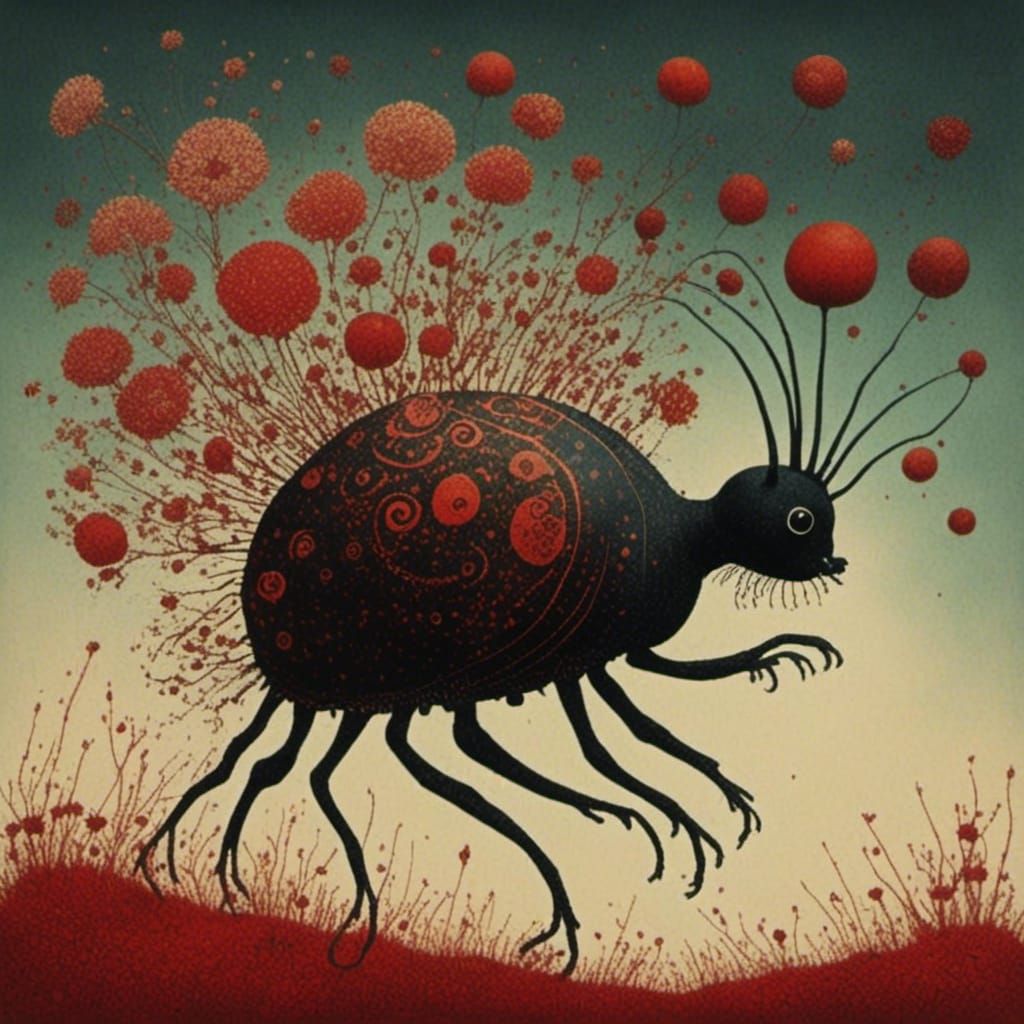 Abstract Digital Art with Vibrant Colors and Patterns