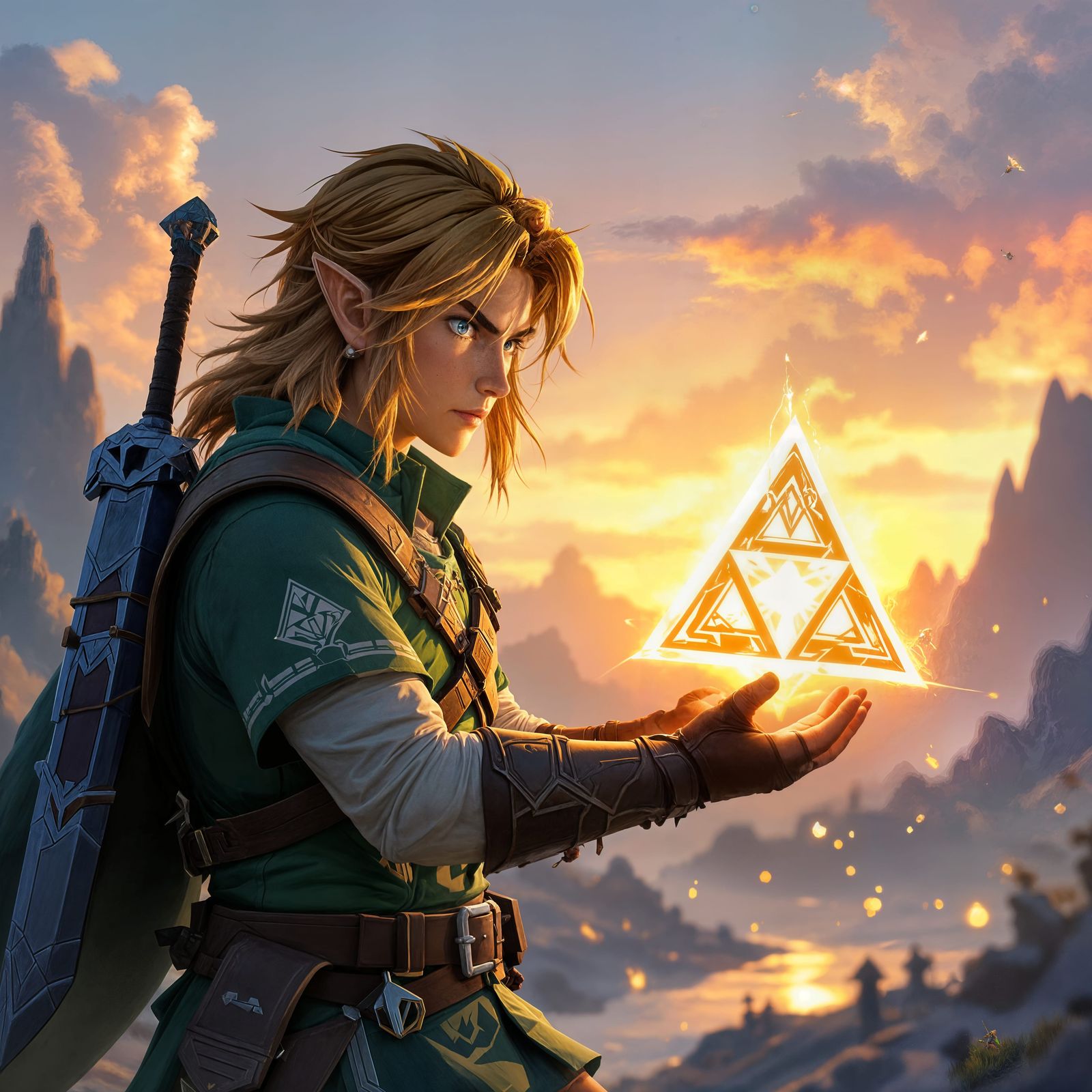 Link Carries Triforce Towards Epic Battle