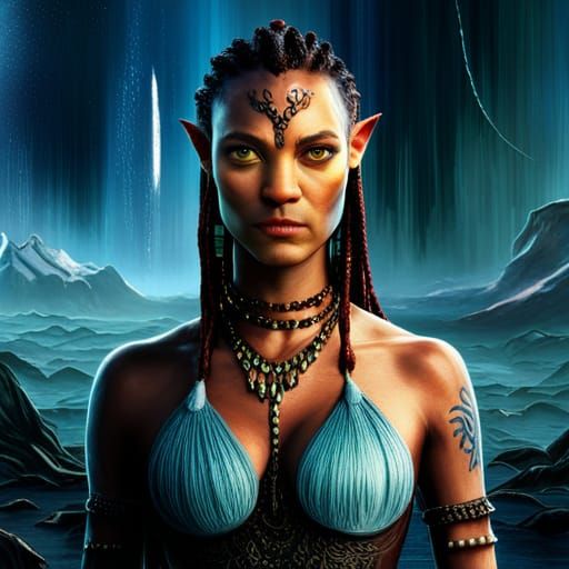 Avatar Movie Poster in Cinematic Style