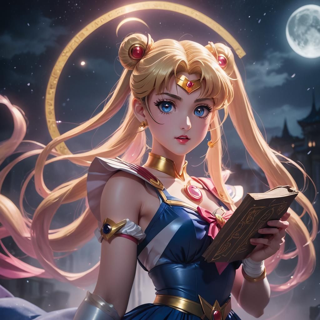 Sailor Moon's Dubious Scroll: Anime Film Still