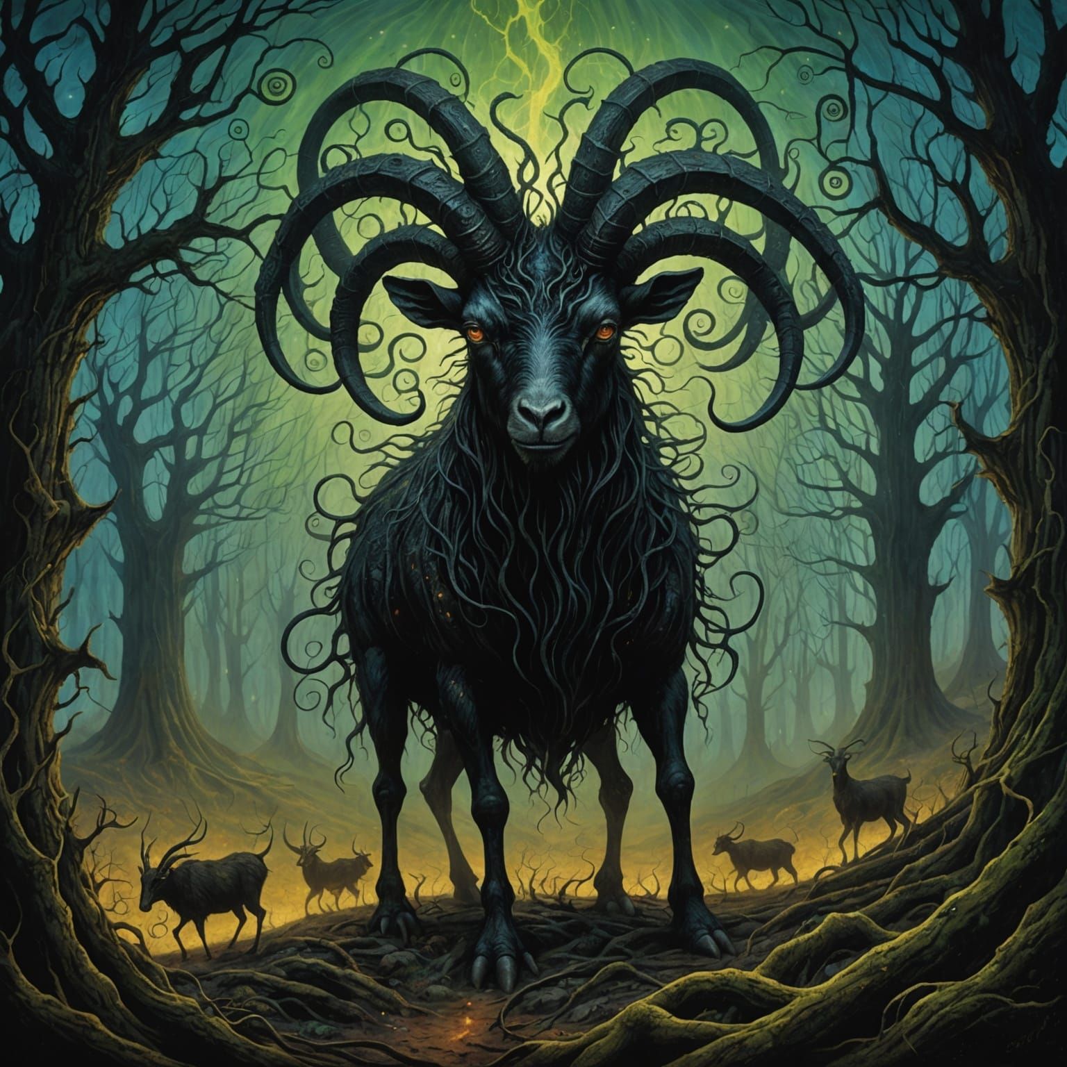 Shub-Niggurath: Beksiński-Inspired Eldritch Horror