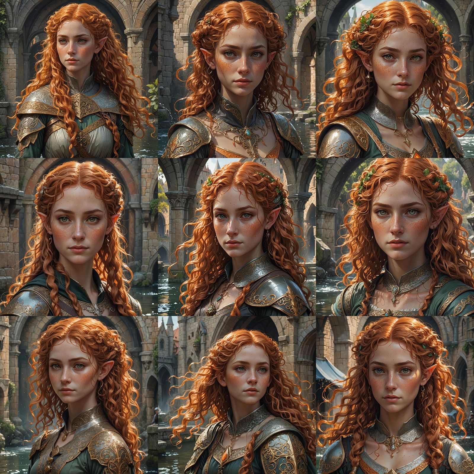 Elven Girl Portrait in Hyperdetailed Digital Art Style