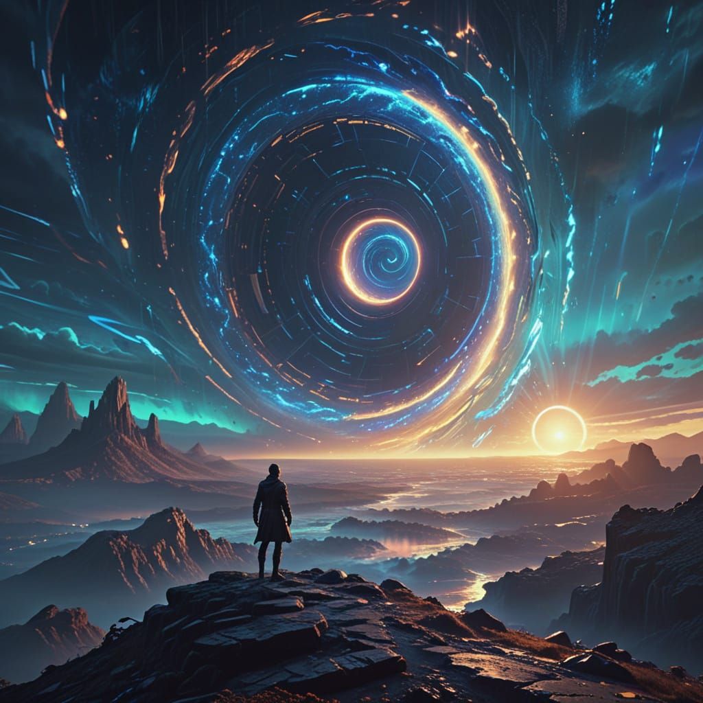 Time Traveler Stepping into a Swirling Temporal Vortex