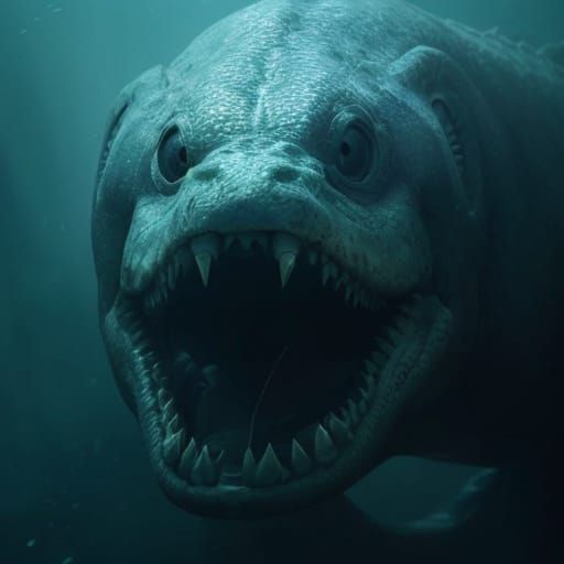 Gargantuan Moray Eel Sea Monster Devours Human Diver in Dark...