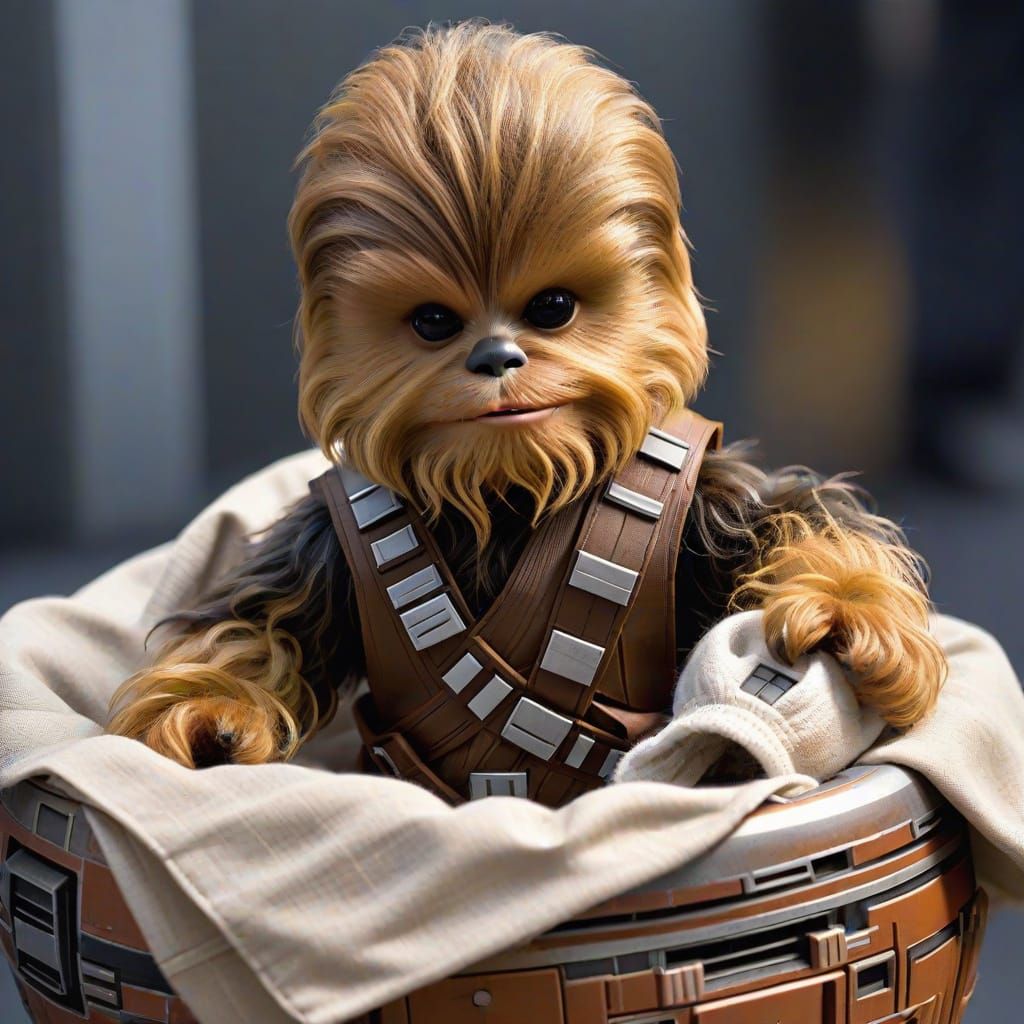 Adorable Baby Chewbacca Generated by AI