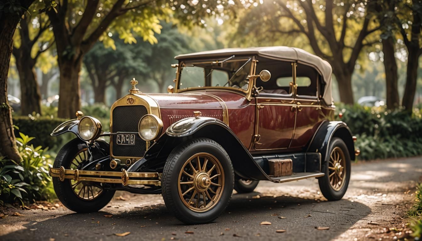 Luxurious Antique Elven Car in Professional Photo