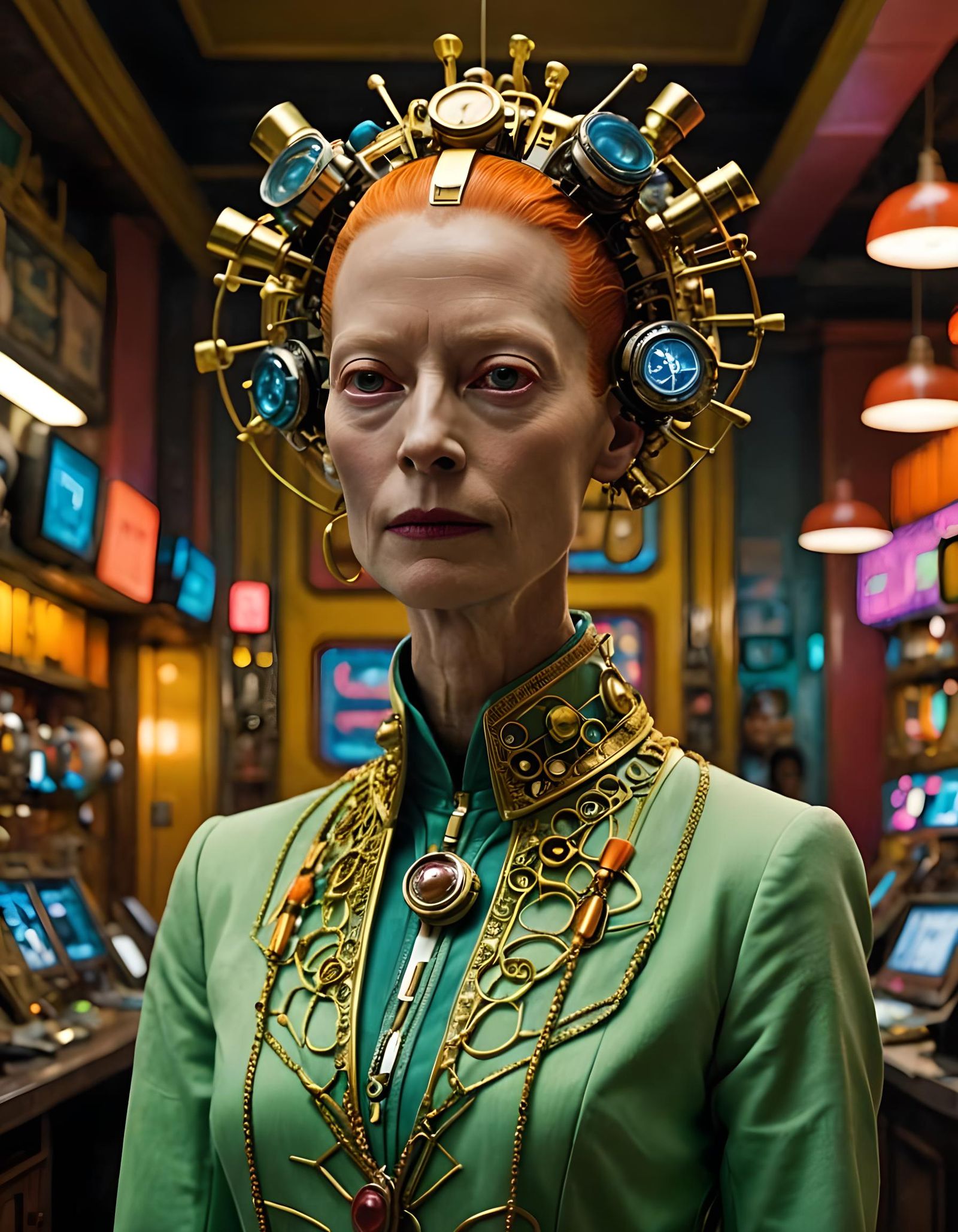 Tilda Swinton as Dr. Shrink-Rom in The Zero Theorem
