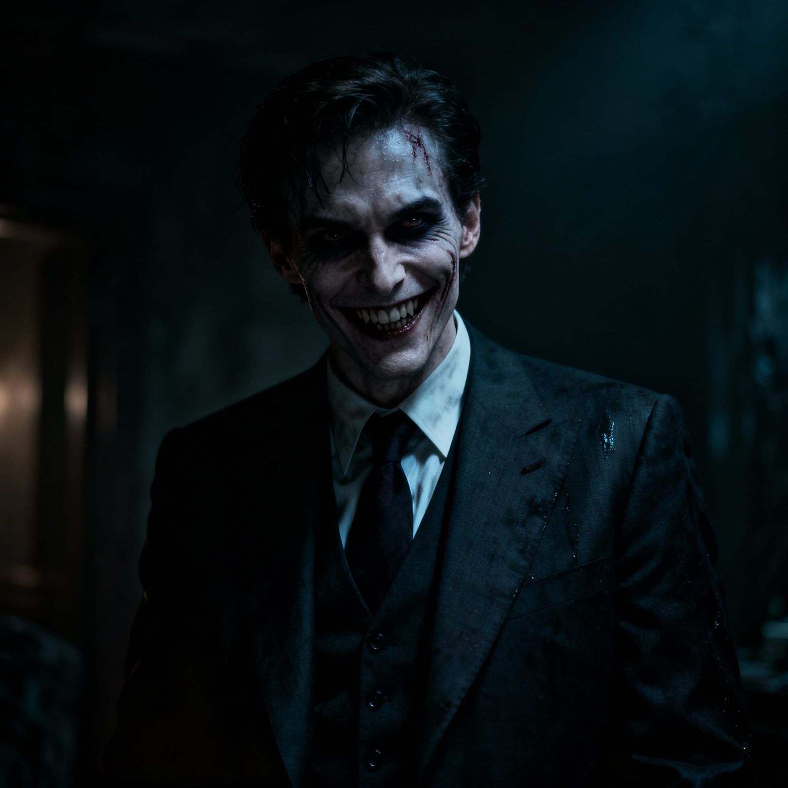 Manipulative Narcissist in Dark Horror Film Aesthetic