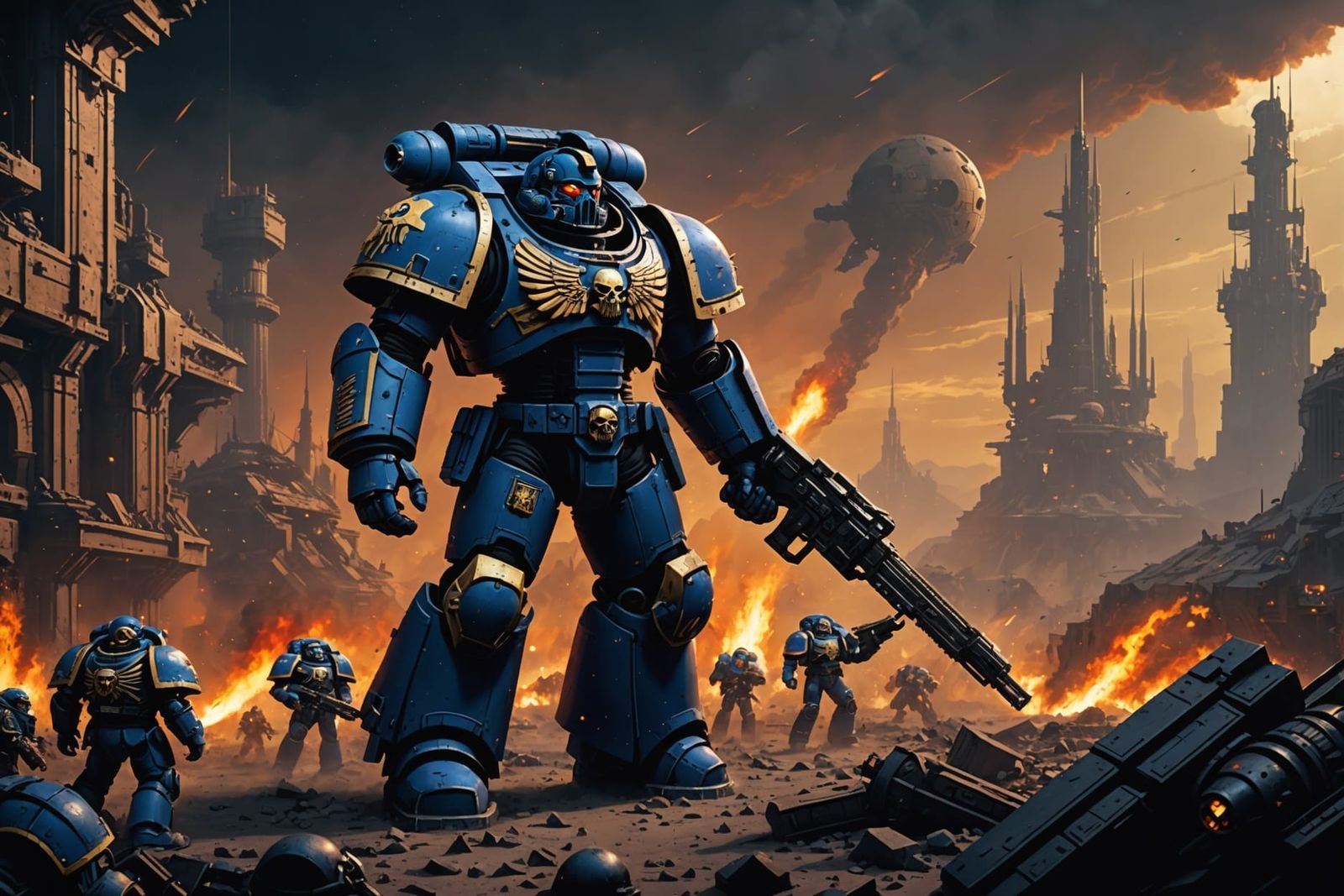 Warhammer 40k Space Marine Pixel Art