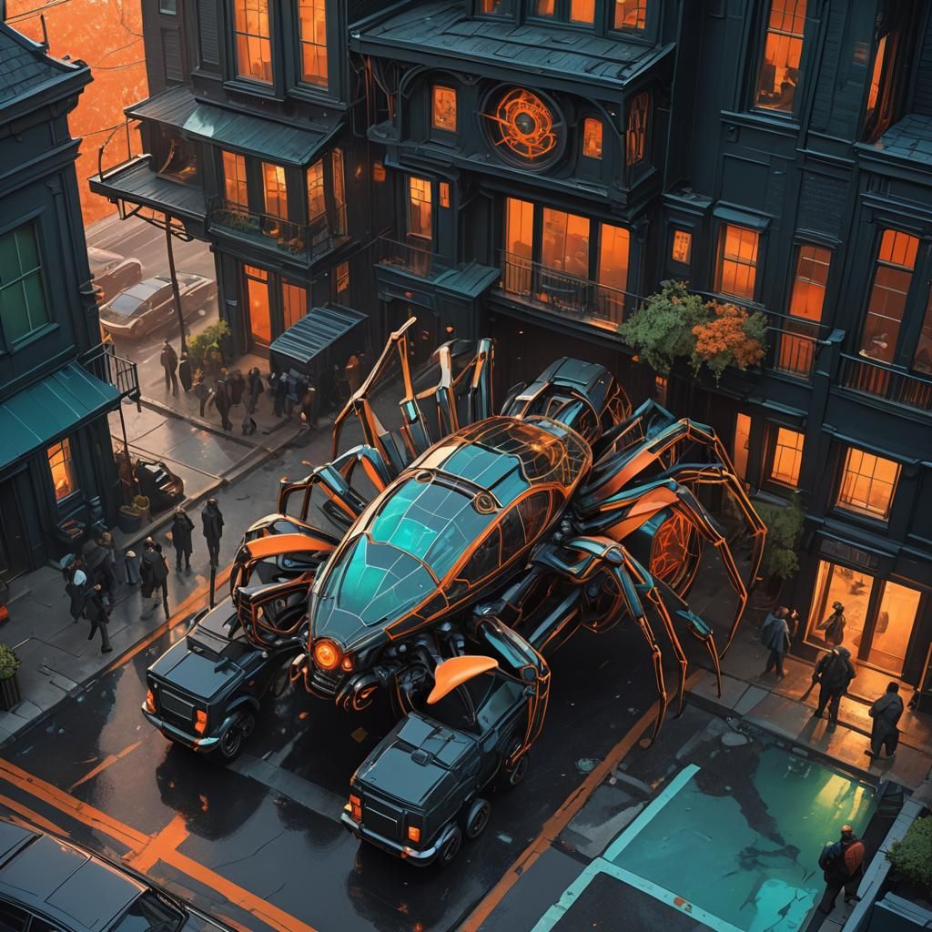Spider Vehicle Concept Art in Rutkowski Style