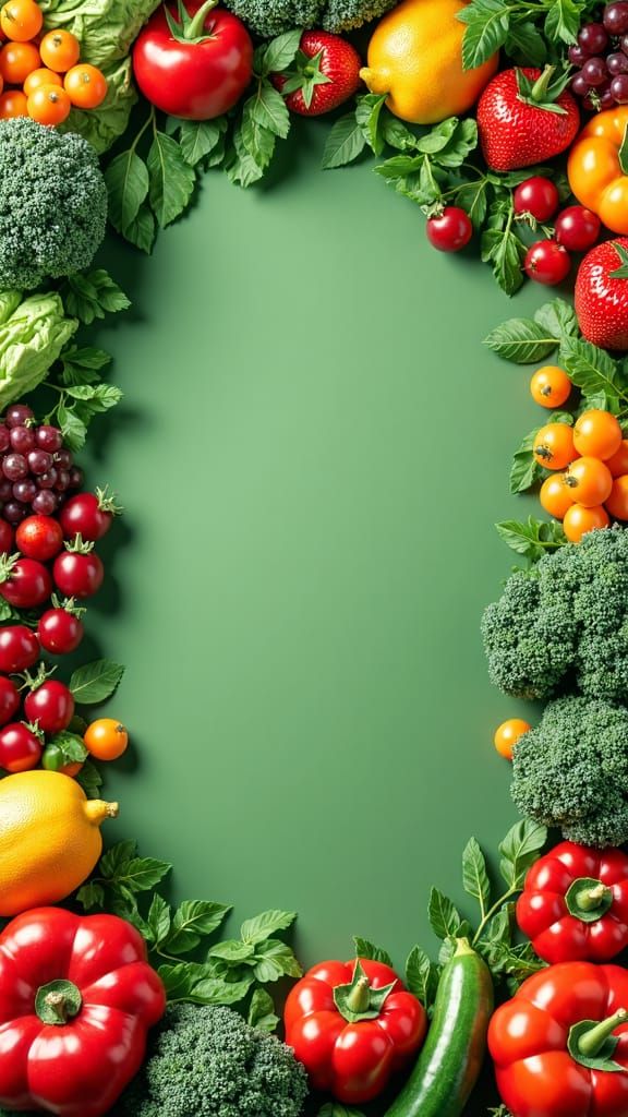 Fresh Produce Poster in 1950s Style