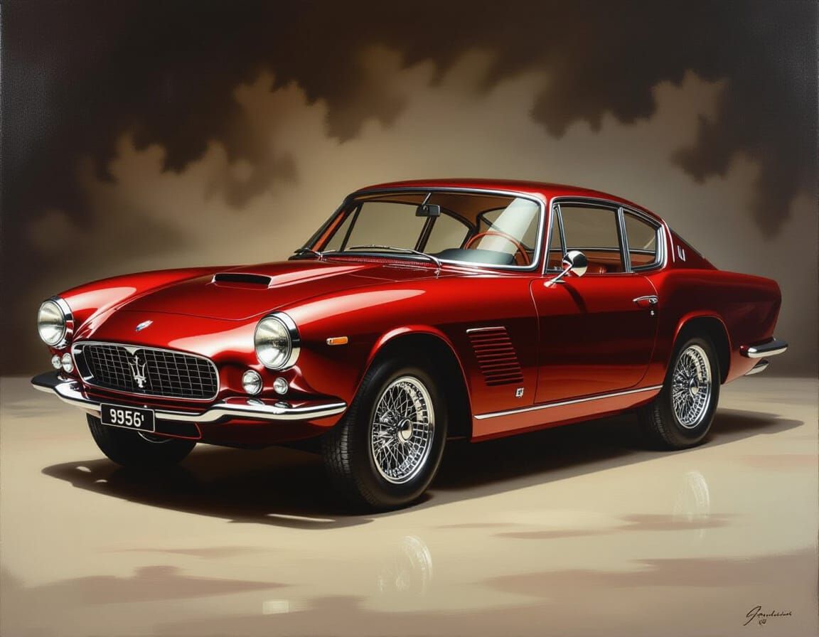 1966 Maserati Sebring 4.0: Hyperrealistic Painting