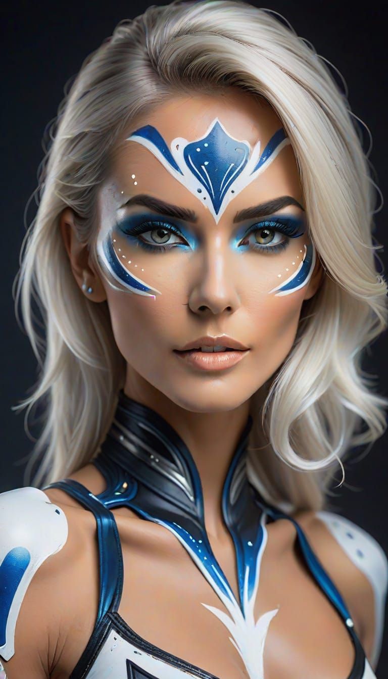 Gorgeous Sci-Fi Alien Woman in Chiaroscuro Lighting