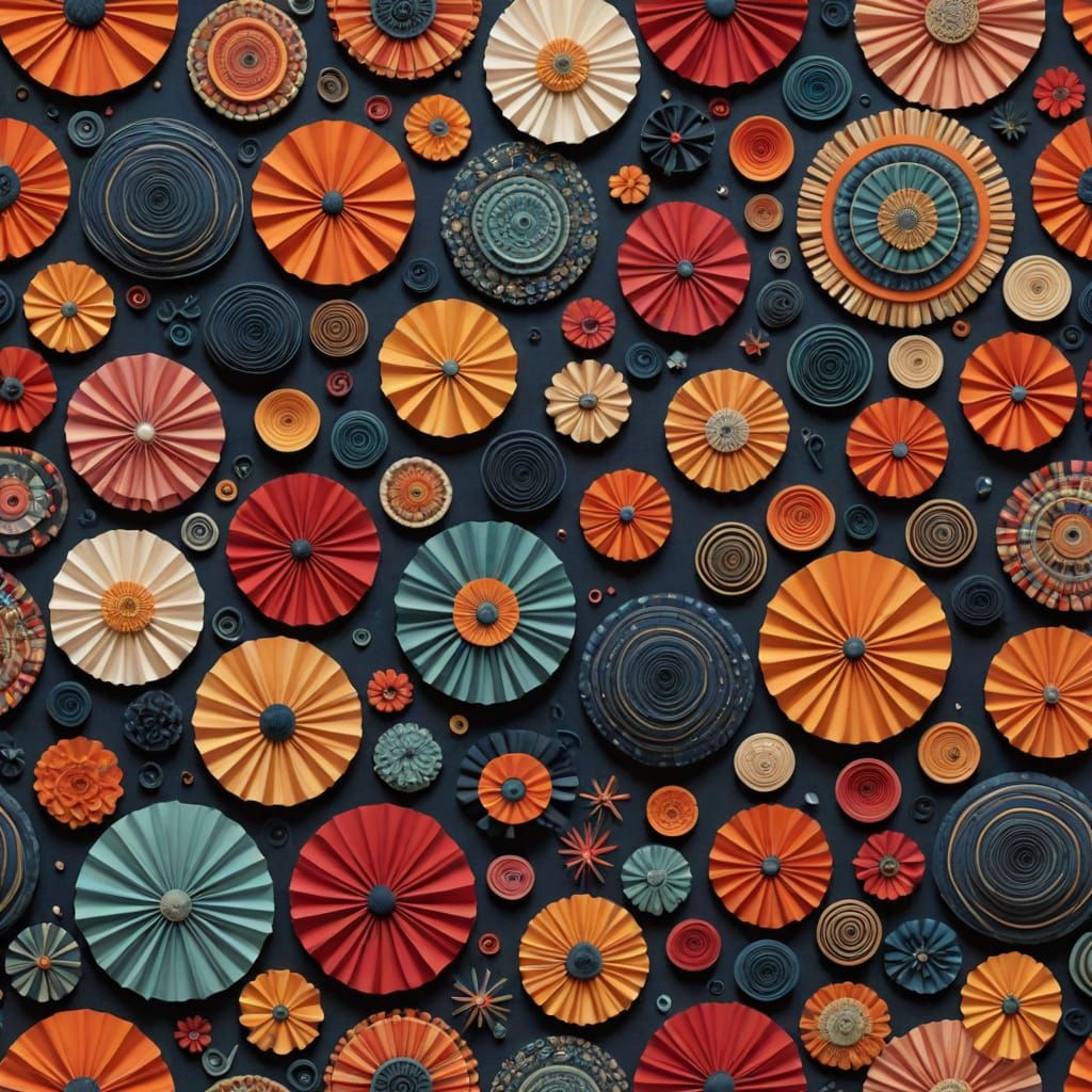 Eclectic 3D Fabric Composition