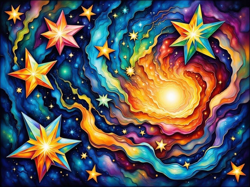 Celestial Vortex of Luminous Giants