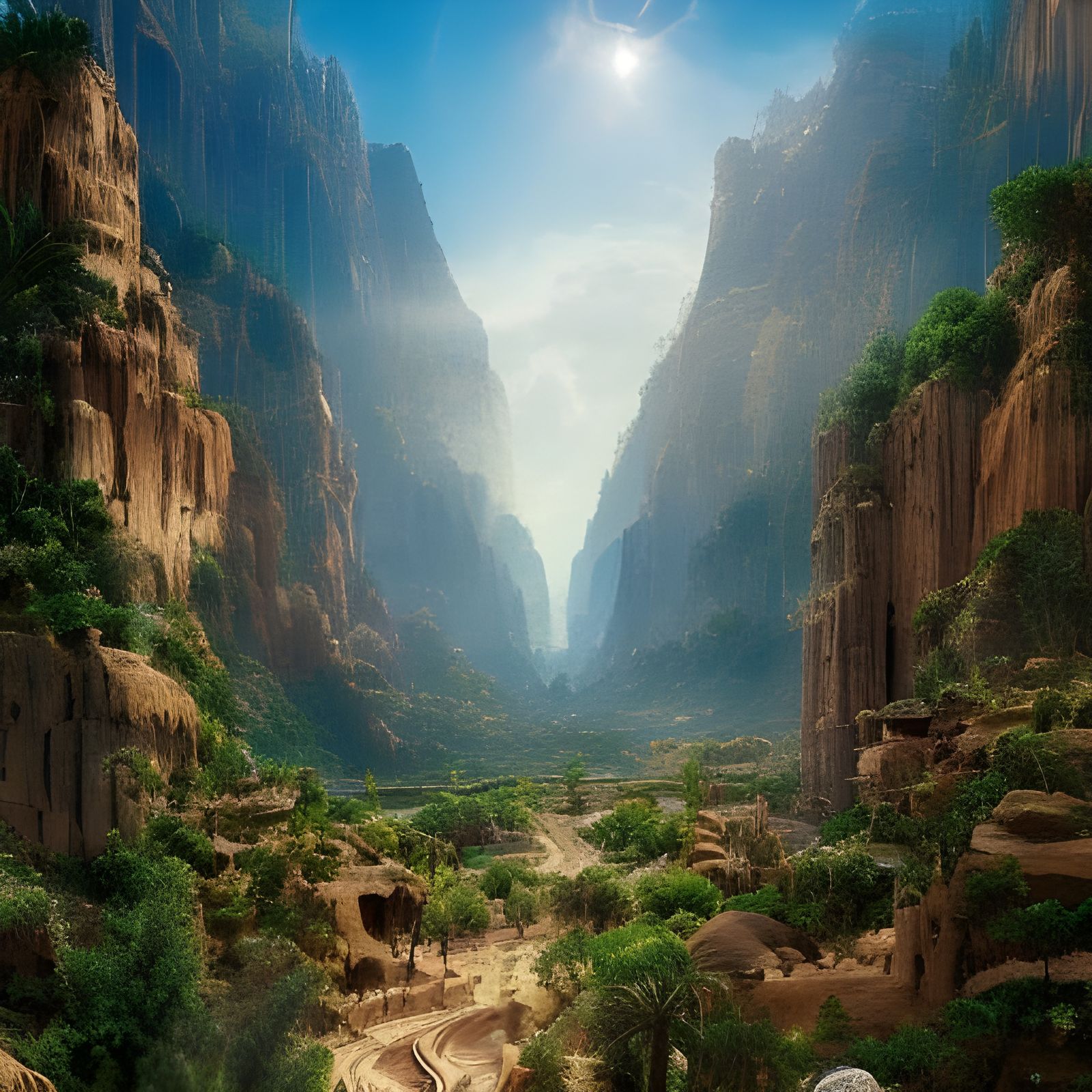 Epic Paradise Valley of Angels: Digital Matte Painting