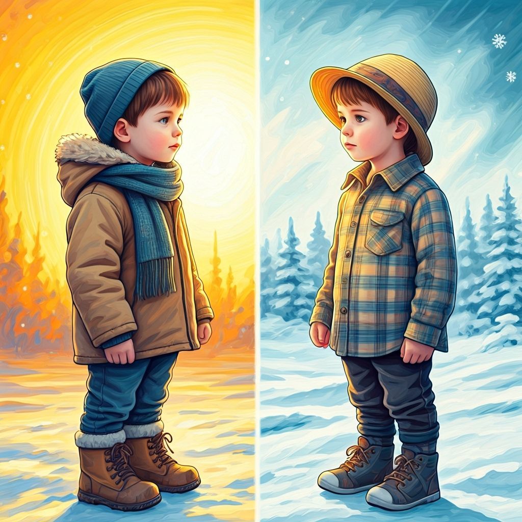 Boys of Summer and Winter in Impressionist Watercolor