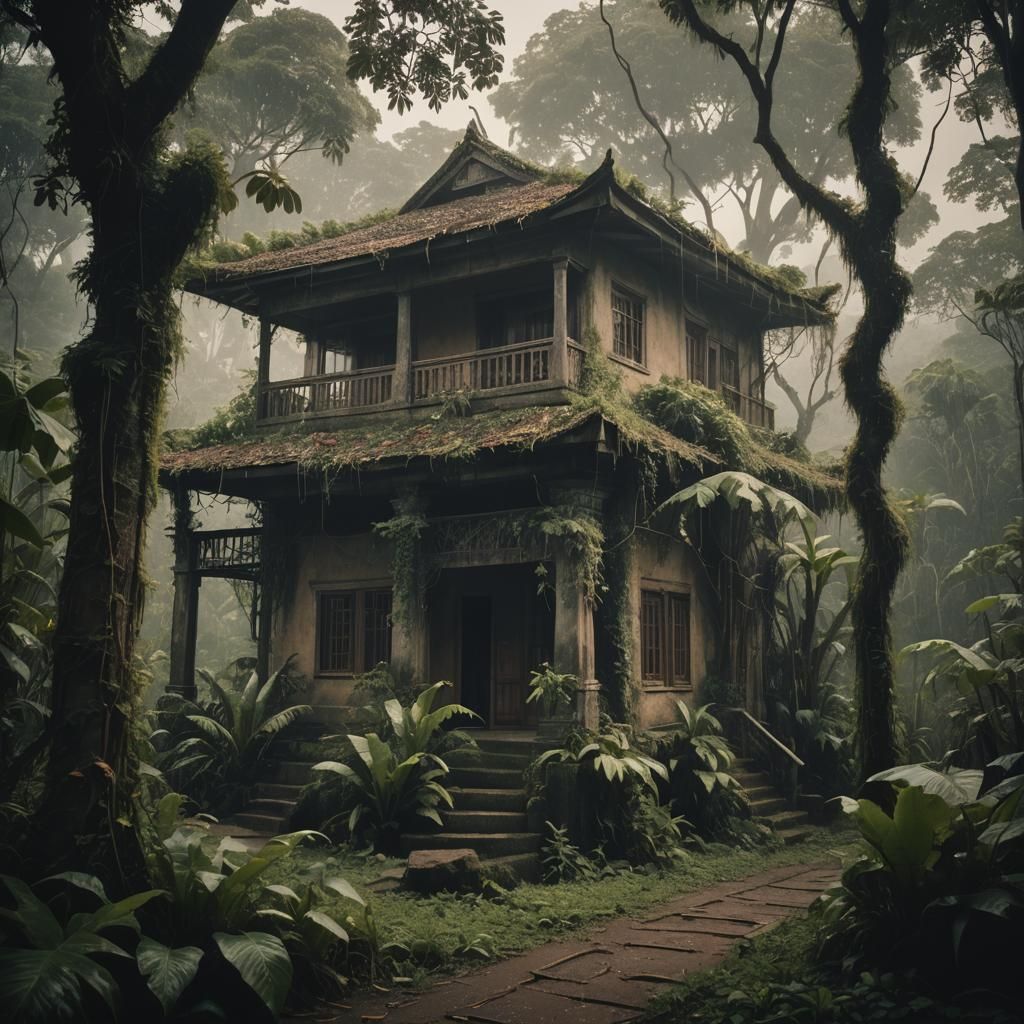 Mysterious Traditional House in Jungle Film Still