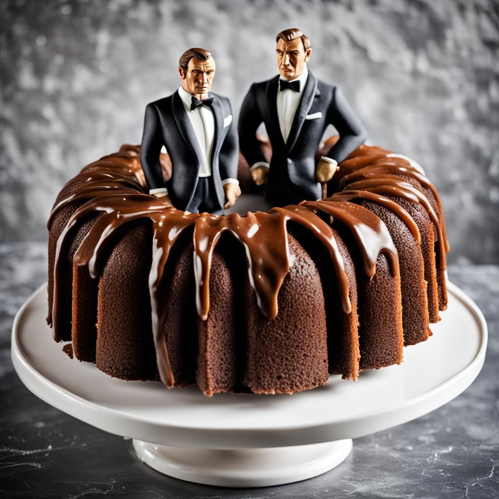 James Bond Bundt Cake Fusion: AI Whimsy