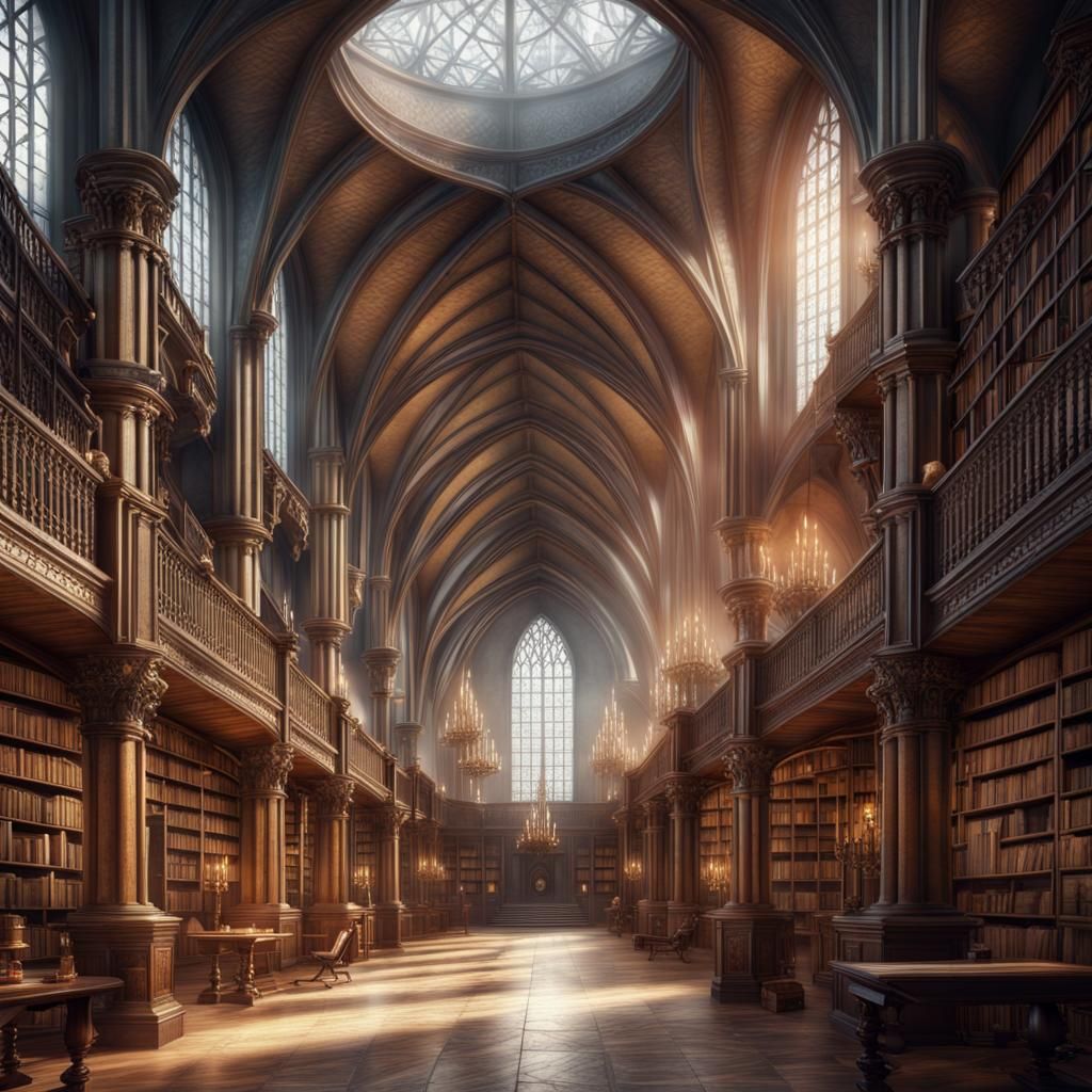 Sansa and Sandor Study Architecture in Medieval Library