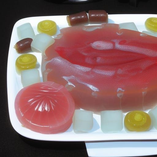 Gross Retro Fish Aspic in Transparent Jello