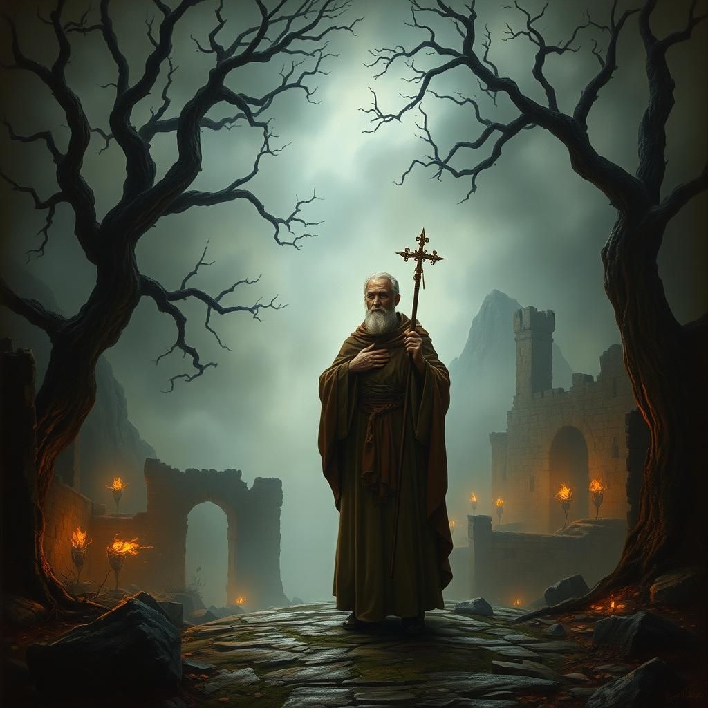 Saint in Mist-Shrouded Valley: Baroque Allegory