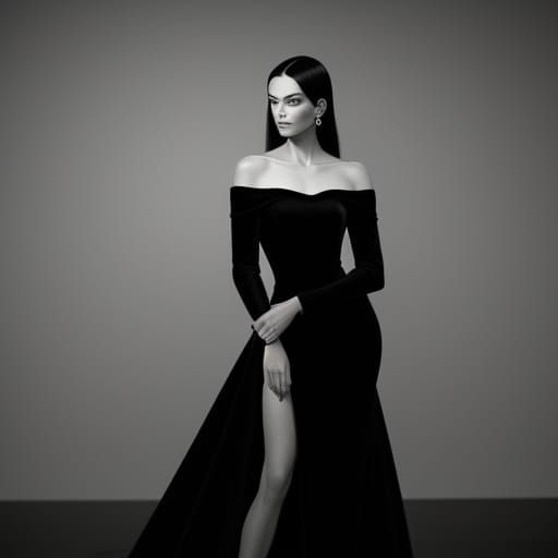 Sultry High Fashion Portrait in Photorealistic Style