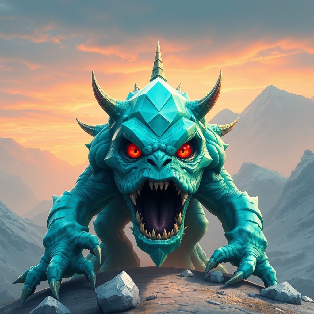 Turquoise Diamond Monster