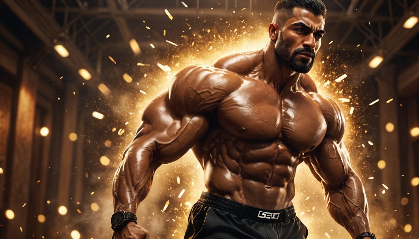 God-Like Arab Bodybuilder Showcases Muscular Physique