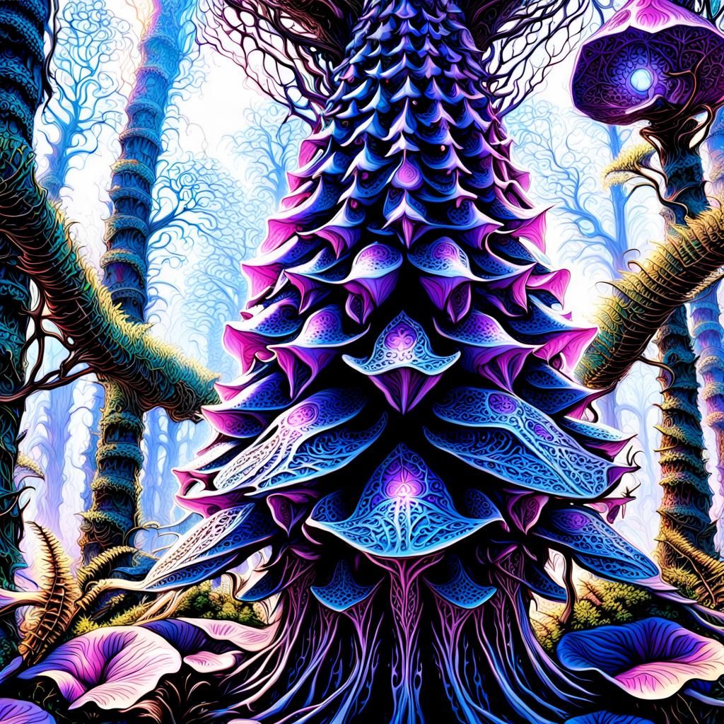 Dryads in Fractal Treehouse with Biological Detailing