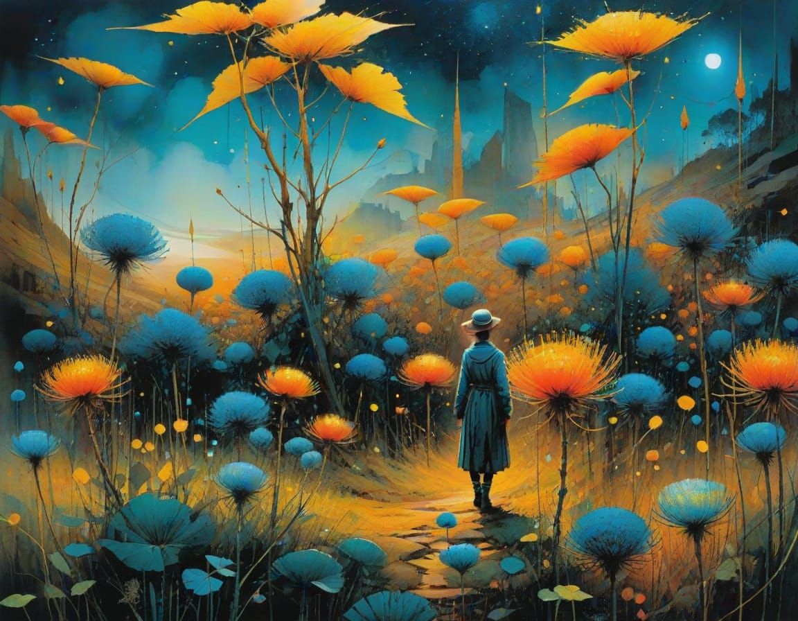 Whimsical Landscape in Intricate Style