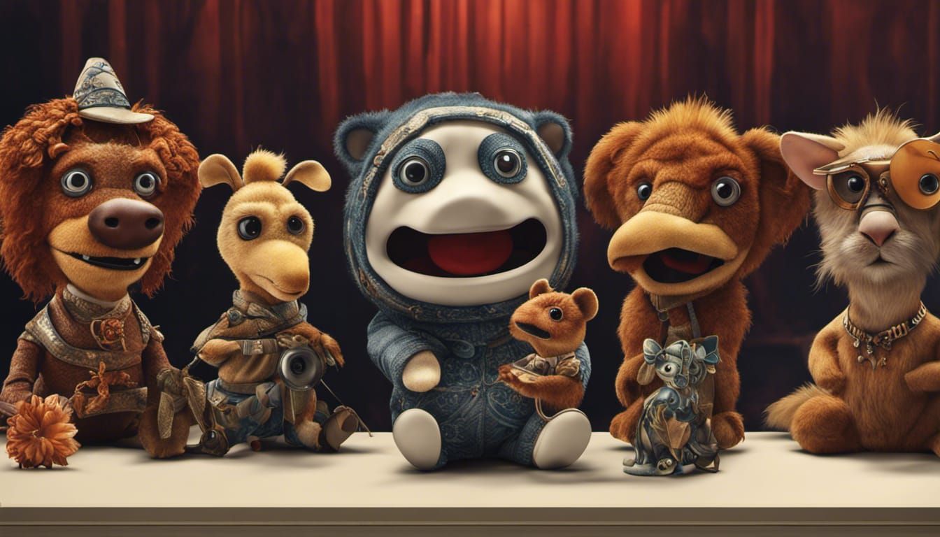 Friendly Puppets, beautiful complex elegant hyperdetailed mysterious photorealistic polished