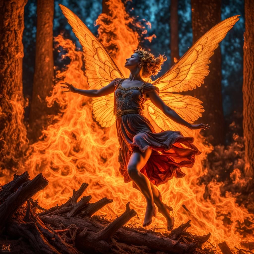 Fairy Dances in Burning Forest, Parrish Style