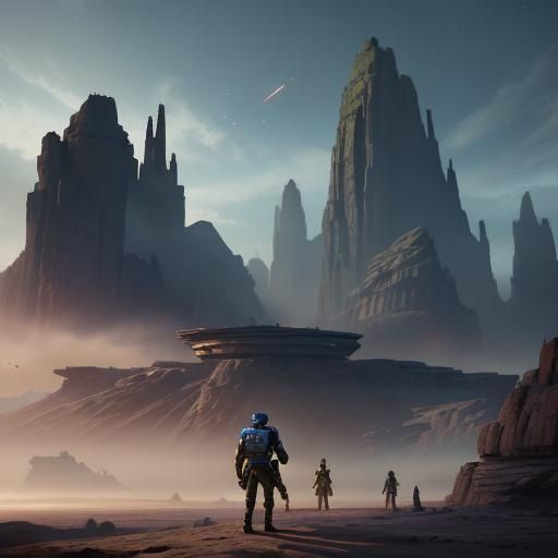 Epic Sci-Fi Battle on a Distant Planet