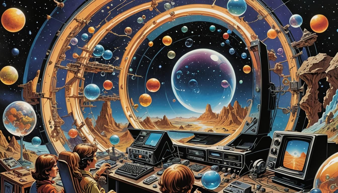 1970s Magazine Cover Featuring Monitors and Crystals