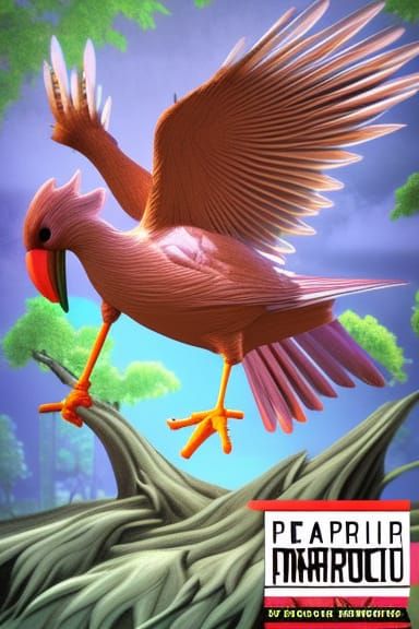 Magical Birds, Robot, and Chupacabra Comic Art